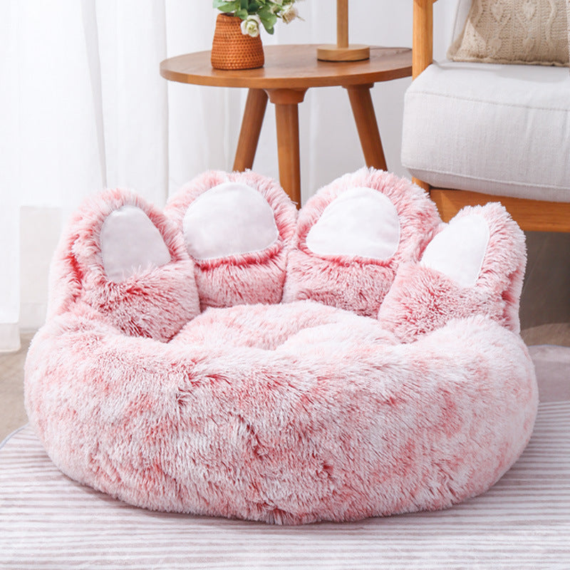Bear Paw Plush Dog Bed – Premium Large Comfort Nest