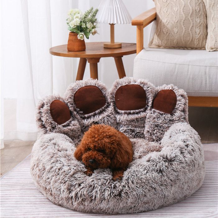 Bear Paw Plush Dog Bed – Premium Large Comfort Nest