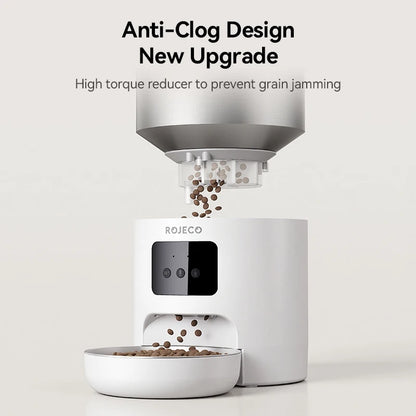 ROJECO 4.5L Smart Pet Feeder with WiFi App Control