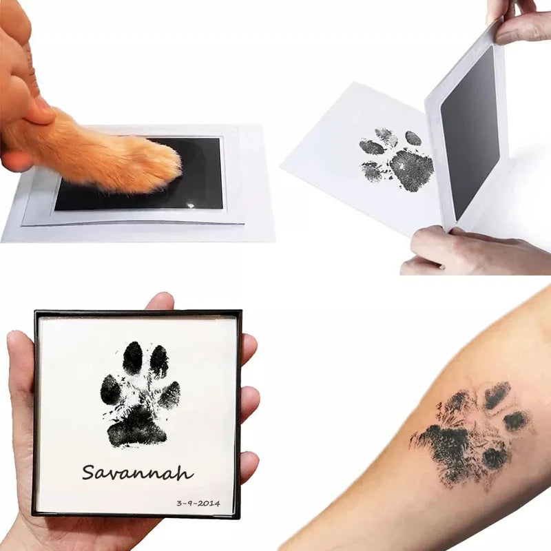 Pet Paw Print Kit - No-Touch Ink Pad for Dogs & Cats