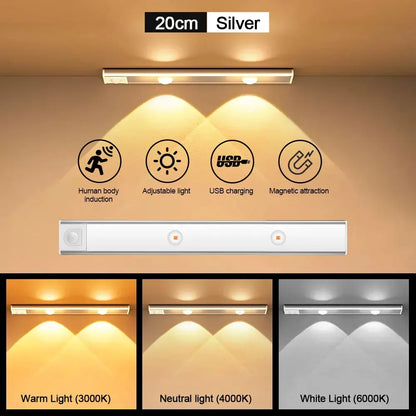 Motion Sensor LED Cabinet Light - USB Rechargeable