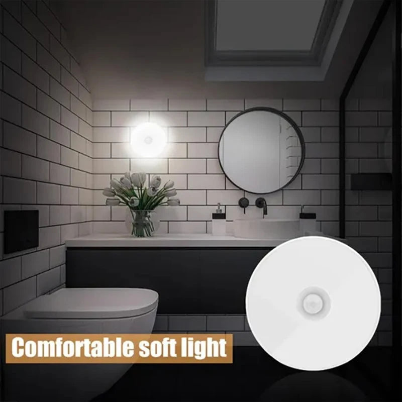 PIR Motion Sensor LED Night Light - USB Rechargeable