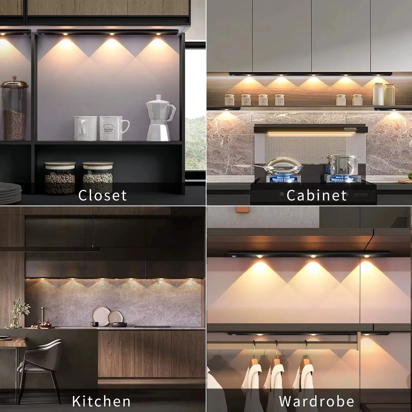 Motion Sensor LED Cabinet Light - USB Rechargeable