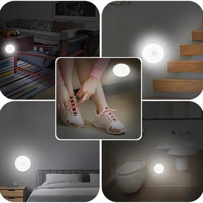 PIR Motion Sensor LED Night Light - USB Rechargeable