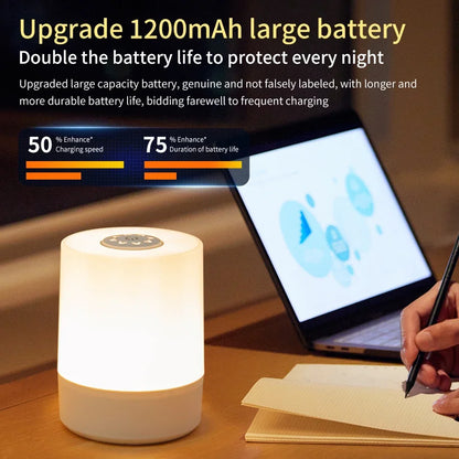LED Touch Night Light - Dimmable Rechargeable Bedside Lamp
