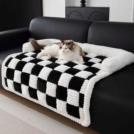 Premium Chessboard Dog Bed | Thickened Warm Pet Mat
