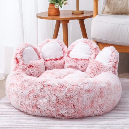 Bear Paw Plush Dog Bed – Premium Large Comfort Nest