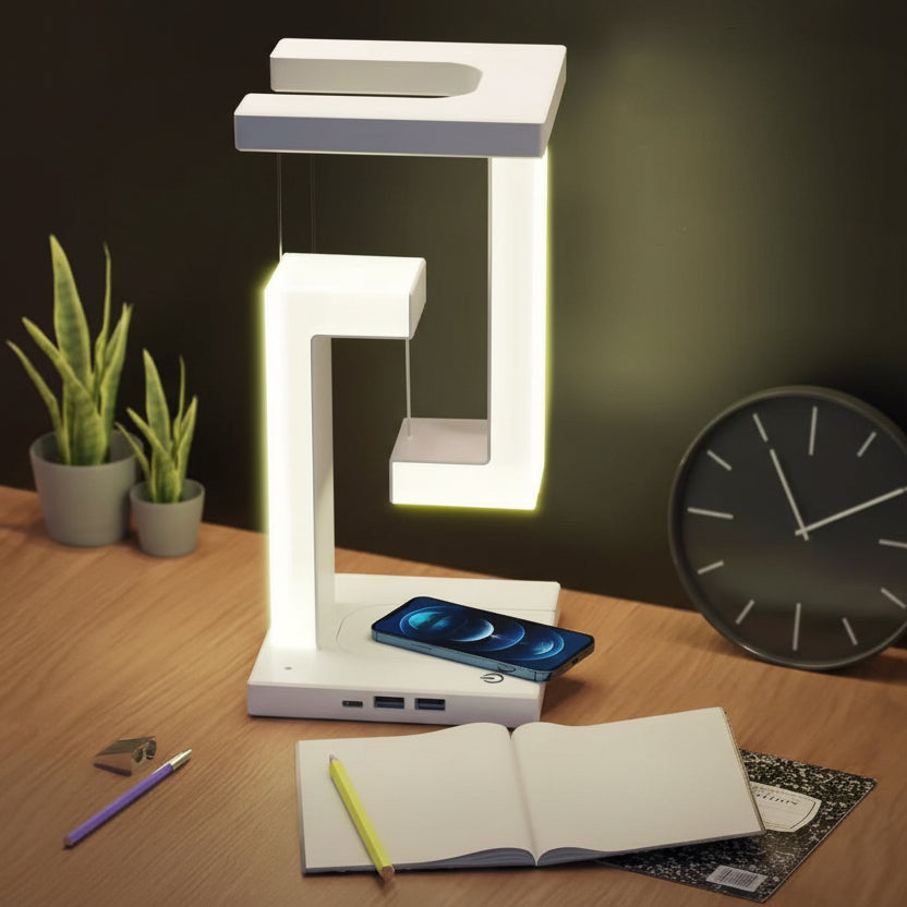 Magnetic Floating Lamp with Wireless Charging